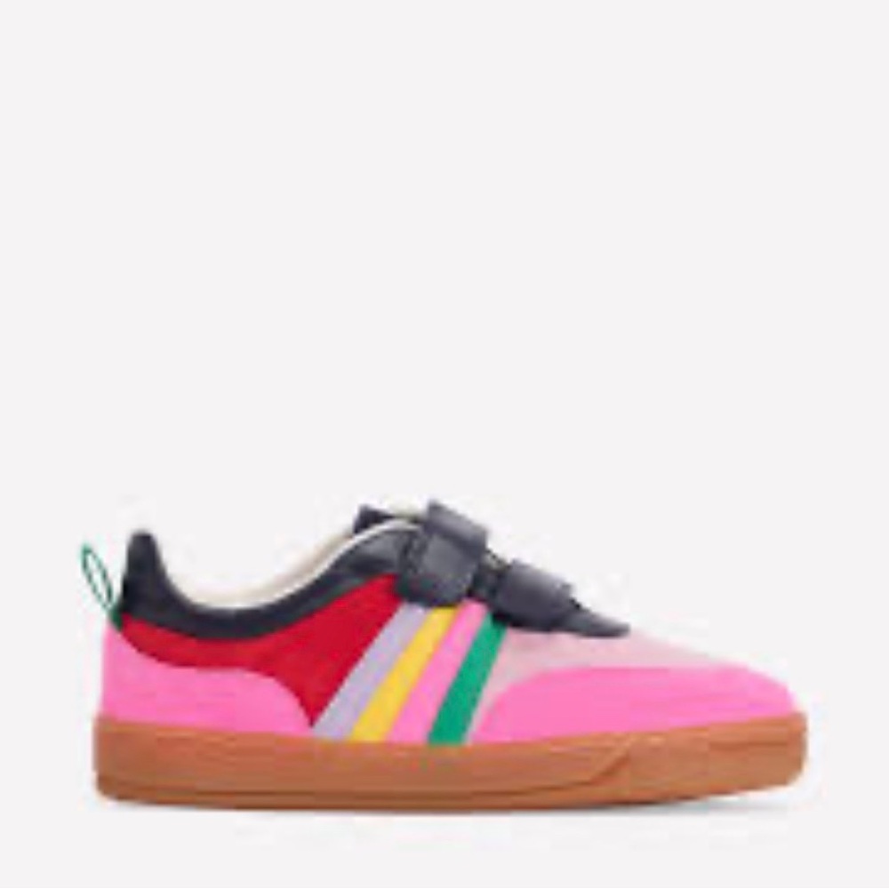 Mini Boden Pink and Red Kids Sneakers
